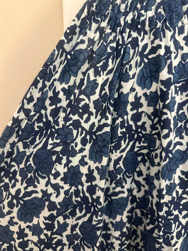 Blue Patterned Dress From Italy - Image 3