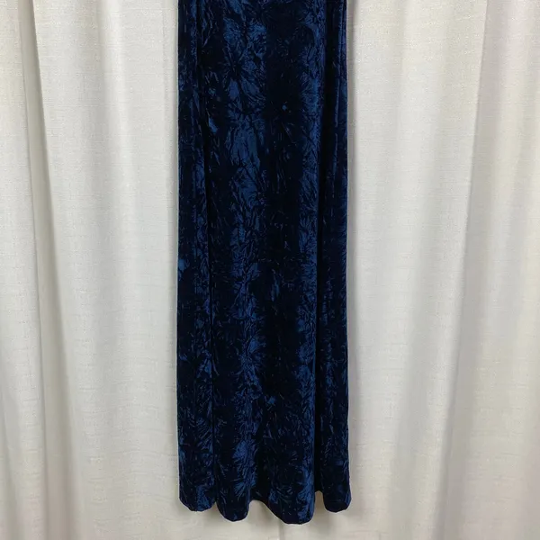 Natural Life Dark Blue Crushed Velvet Sleeveless Maxi Dress Sz.XS - Image 7