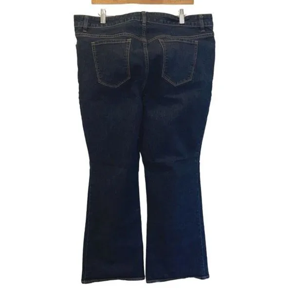 Old‎ Navy Womens Mid Rise Zip Fly Bootcut Denim Jeans Dark Wash Size 20 - Image 3
