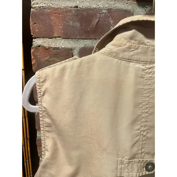 Banana Republic Heritage River Vest Khaki Sleeveless Trench Safari Utility Small - Image 4