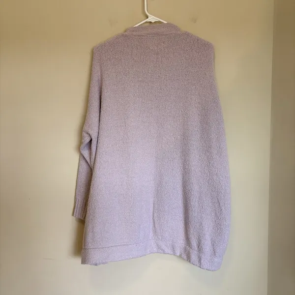 Rita Row‎ Amapola Spain Boucle Cardigan Lavendar Womens Oversized XS - Image 6