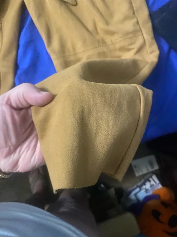 Mustard Yellow suede pants, by free people size 4 - Gathered Detail - Image 6