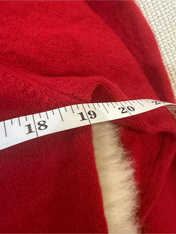 Charter Club Red Crewneck Cashmere Sweater Preppy Holiday Valentines Christmas L - Image 6