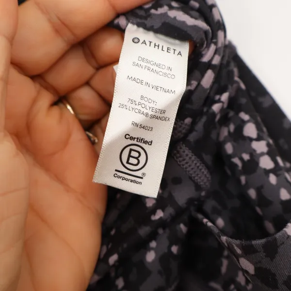 Athleta Leggings Womens MP Salutation Stash Grey Lavender Abstract Print - Image 4