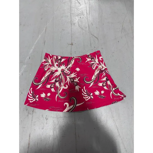 Vintage Jantzen Pink Floral Paisley Swim Skirt Mini Skirt Made in USA Medium - Image 2