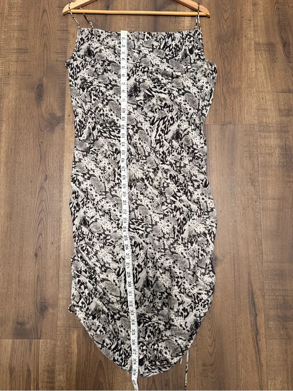 Free‎ People Day To Night Ruched Side All Over Animal Print Slip Dress Small - Image 7