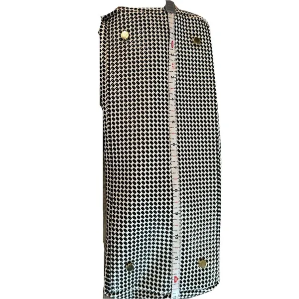 Gianni Bini Black & White Geometric Dot Structured Satchel with Gold‎ Hardware - Image 12