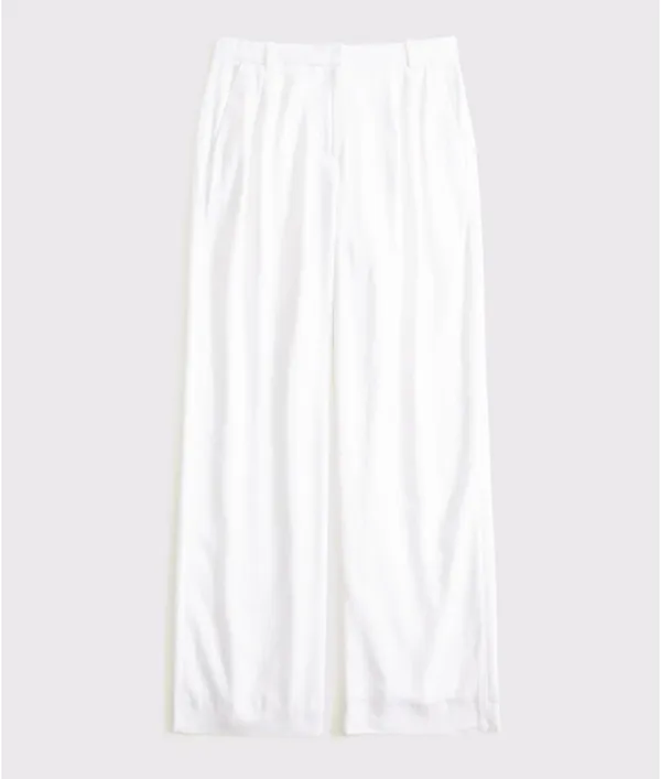 Abercrombie White Linen Pants - Image 4