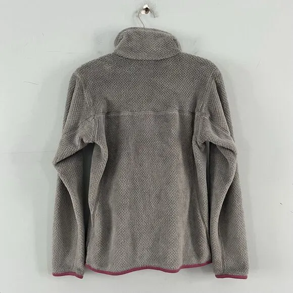 Patagonia Re-Tool Snap-T Pullover Gray‎ Purple Polartec Fleece Womens Jacket - Image 3