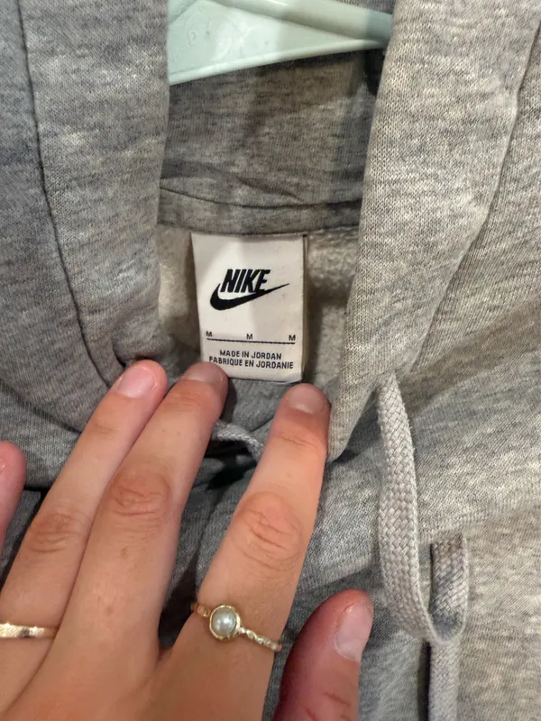 Nike Hoodie Sweatshirt Grey - Image 2