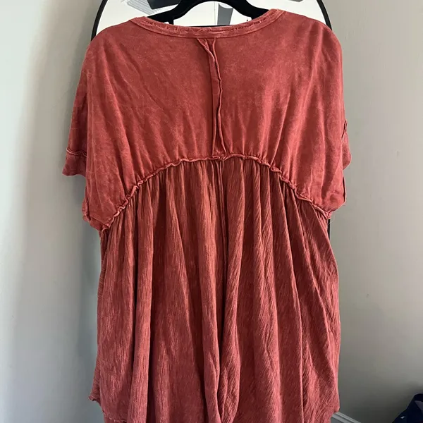 J.Her Women's Rust Flowy Top Orange - Image 4