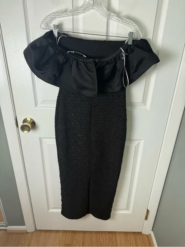 Elliatt Dandelione Strapless Midi Dress in Black S - Image 5