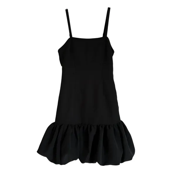Chelsea28 Romy Womens XS Black Bubble Hem‎ Mini Dress Adjustable Straps - Image 2