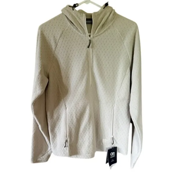 Outdoor Research ActiveTemp Hooded Pullover Women’s Medium Cream NWT - Image 2