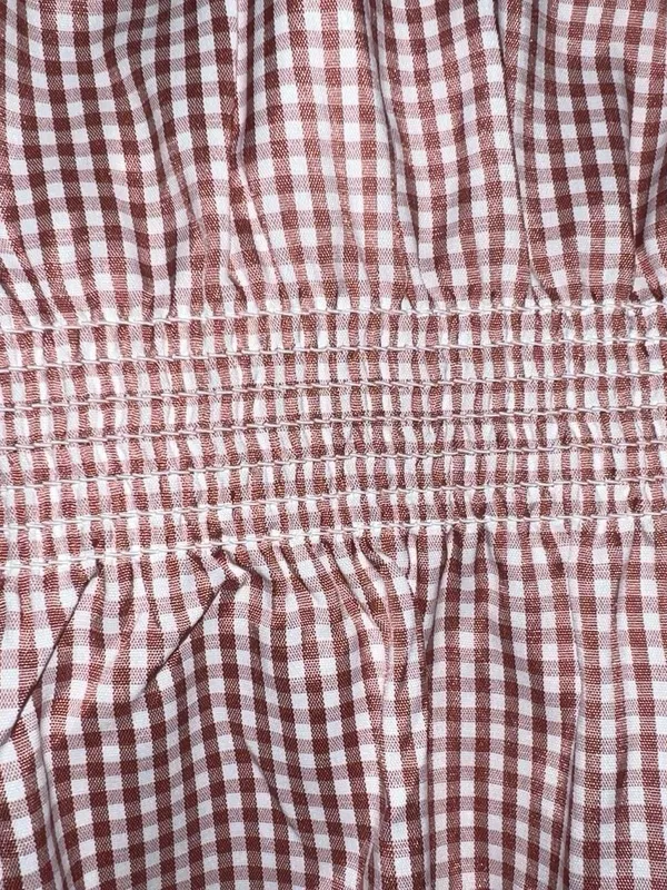 Pink & white gingham dress. Size M - Image 6