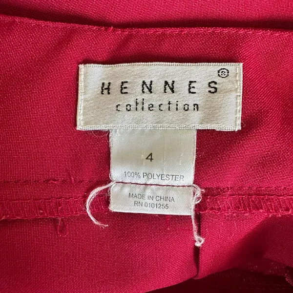 Hennes Colection red burgundy straight pencil skirt - Image 3