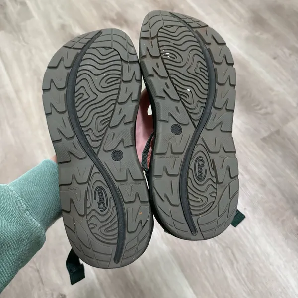 Chaco Women’s Ecotread Dual Strap Sandals 7 Green Pink Outdoor Hiking Summer - Image 4