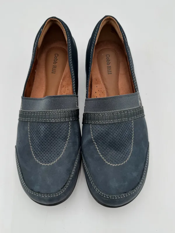 Cobb Hill Womens 9 Blue Gray Slip On Comfort Walking Shoes Loafers EU 40 - Image 3