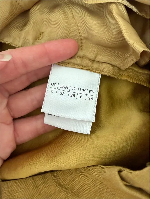 Lafayette 148 Linen Viscose Gates Pant Size 2 Khaki Green Luxury Career - Image 6