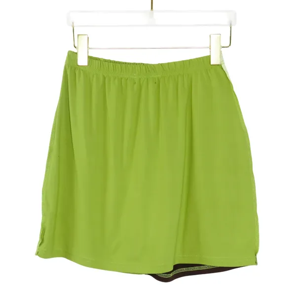 Y2k Cider Lime Green & Brown Colorblock Patchwork Skirt Set Medium Cute - Image 7