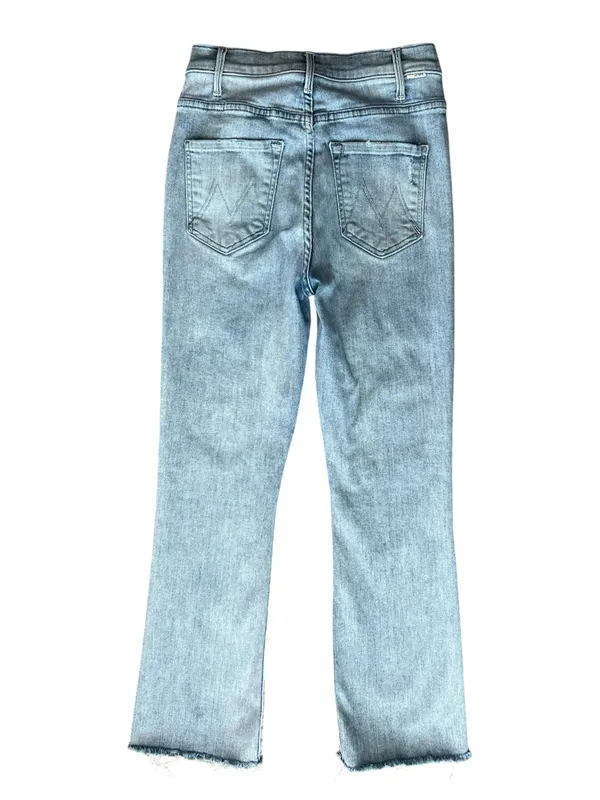 Mother Denim Women’s The Hustler Ankle Fray Cropped Jeans in Knock on Wood 26 - Image 8