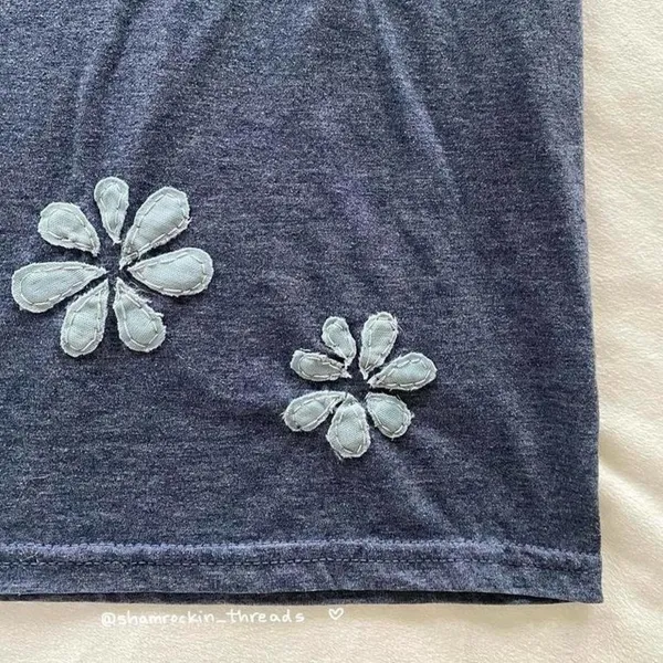 Notre Dame flower embroidered quilted Ethics and Culture shirt - Image 3