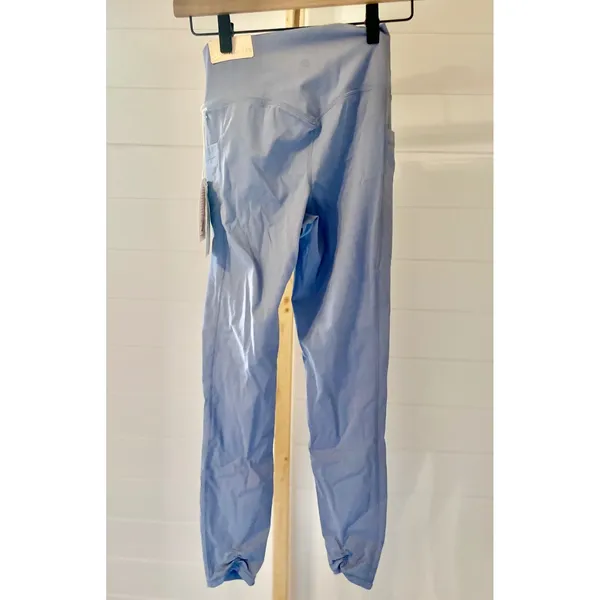 BLOGILATES Women's High Waist V Waistband Leggings With Pockets Blue XS‎ - Image 4