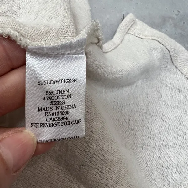 White Crow Women's Buffalo Beige Size Small S Home Of‎ The Brave Live Free Linen - Image 5
