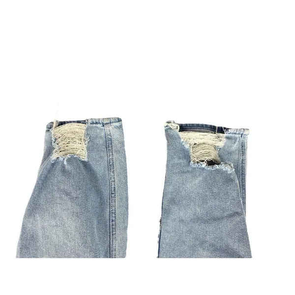 Hollister Jeans Womens 15L Ultra High Rise Mom Stretch‎ distressed Denim 32x29 - Image 6