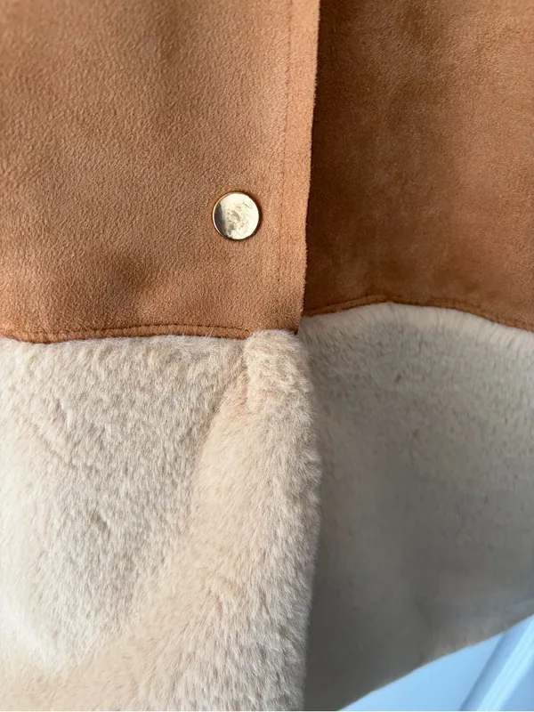 Zara Suede and Faux Fur Coat - Image 2