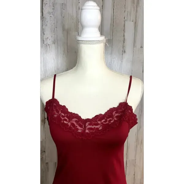 White House‎ Black Market Women’s Size Small Red Lace Camisole Tank Top - Image 3