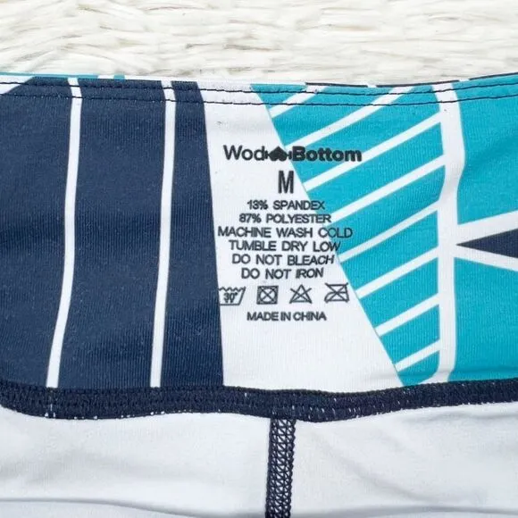 Wodbottom Blue Triangle Geometric Shorts 2.5"‎ CrossFit Workout Size Medium - Image 6