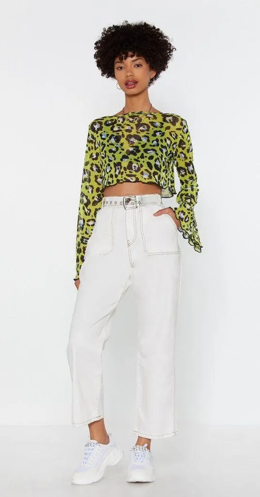 Nasty Gal Leopard Mesh Top - Image 4