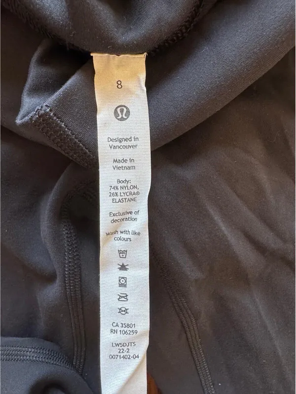 Lululemon Instill High Rise 25” Black Size 8 NWT - Image 6