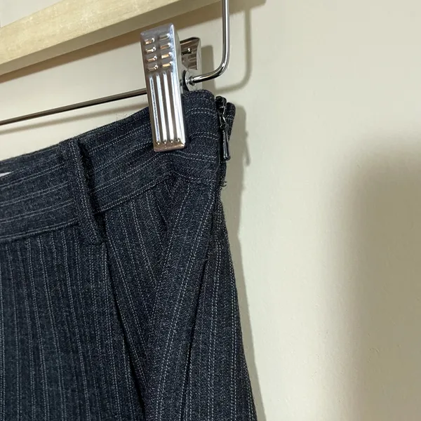 AKA Eddie Bauer wool blend wide leg pinstripe pleated trousers‎ women's 6 petite - Image 3