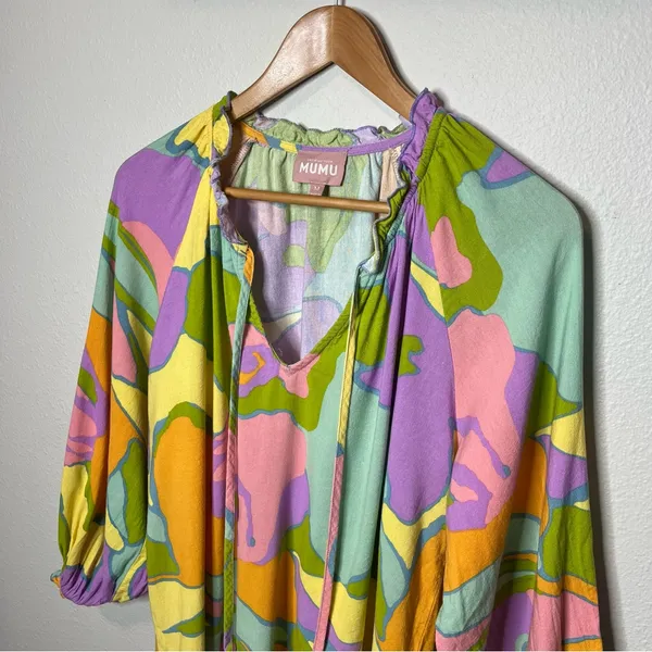 Show Me Your Mumu Summer Sorbet Bright Abstract Char Tunic Swim Coverup - Image 4