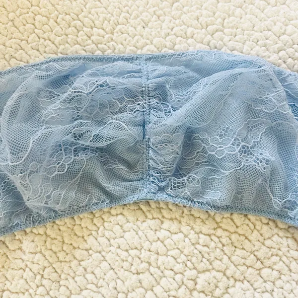Kimchi Blue Urban Outfitters Light Blue Strapless Lace Bandeau Bralette - Image 7
