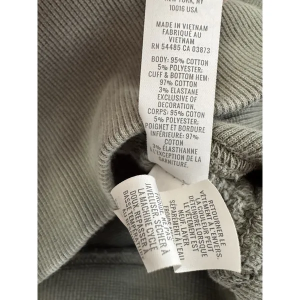 Aerie Offline Army Green Cropped 1/4 Zip Pullover Sweatshirt Women’s Size Medium - Image 9
