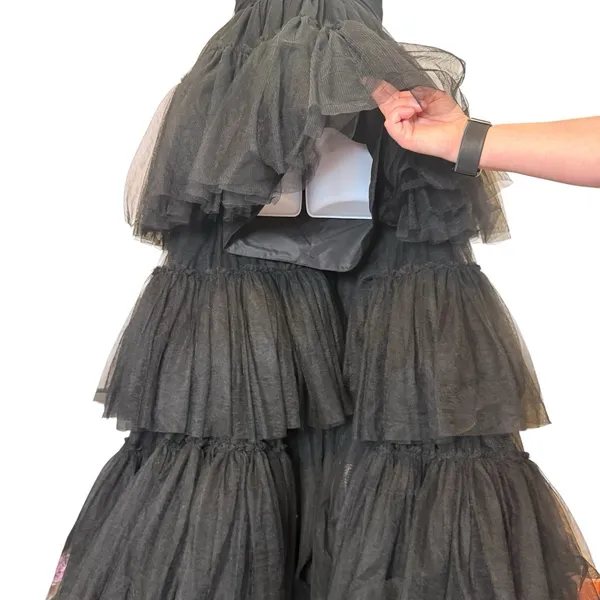 Sherri Hill Black Formal Dress‎ Short Front Long Train Back Size 0 Prom Pageant - Image 4