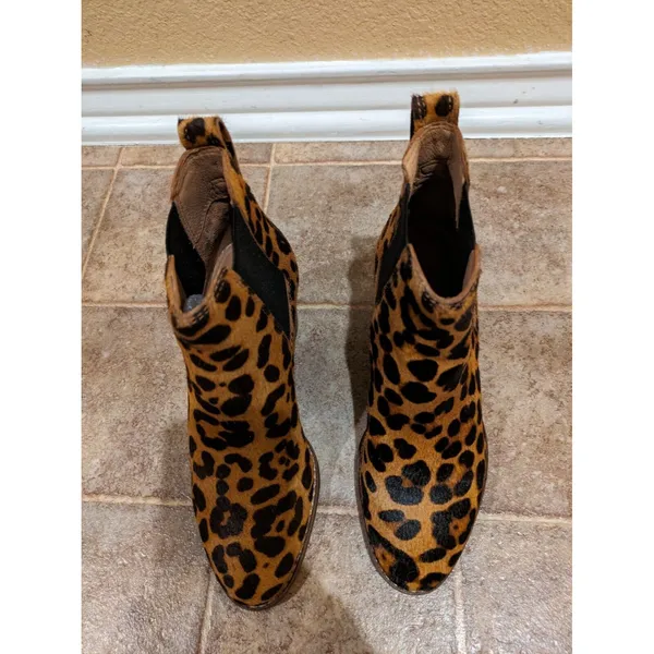Madewell The Regan Boot in Leopard Calf Hair Booties Shoes Women’s Size 5 - Image 3