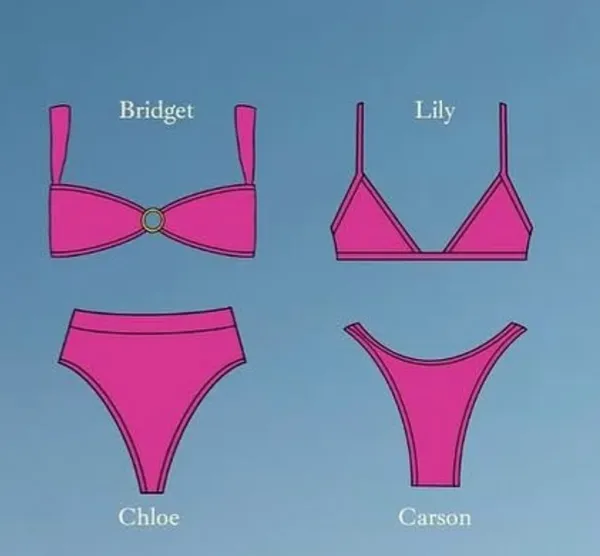 NEW 93 Playstreet BRIDGET Fuchsia Princess Bikini Top - Image 6