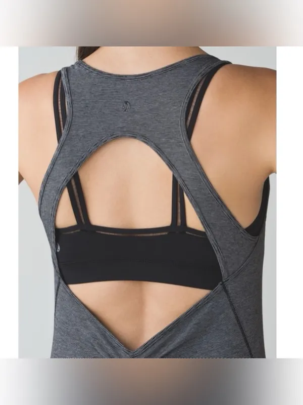 Lululemon Go For It Dress Gray Knee Length Active Dress Casual Tank Dress - Image 2
