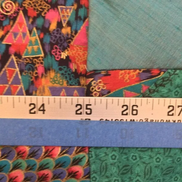 Vintage 80s quilt jacket large Blue - Image 2