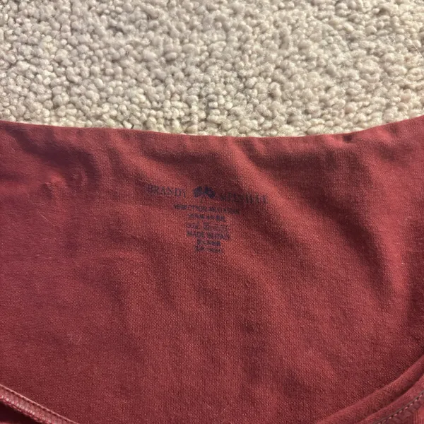 Brandy Melville Long Sleeve Maroon Top - Image 2
