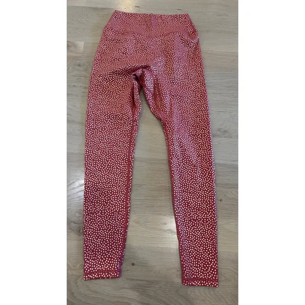 Buff Bunny Rosa pocket legging "Bossy" print vineyard red size medium - Image 3