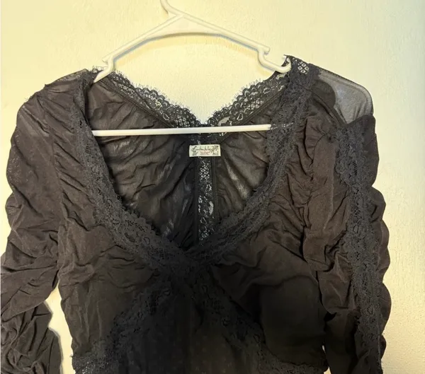 Free People Bodysuit Intimately Black - Image 3