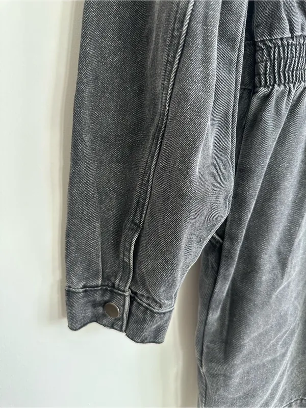 Gilli Acid Wash Denim Mini Dress Size Small - Image 8