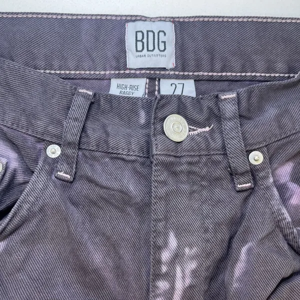 BDG Urban Outfitters Women’s Jeans High Rise Baggy Black Color Fade Size 27 - Image 7