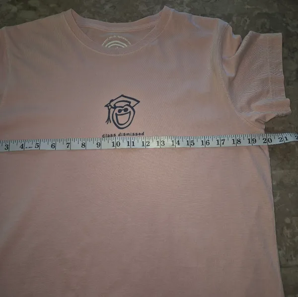 Life Is Good "Class Dismissed" Pink Graphic tee happy message T-Shirt - Image 6