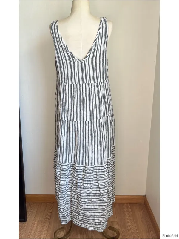 Marine Layer Corrine Maxi Dress Stripe Medium - Image 3